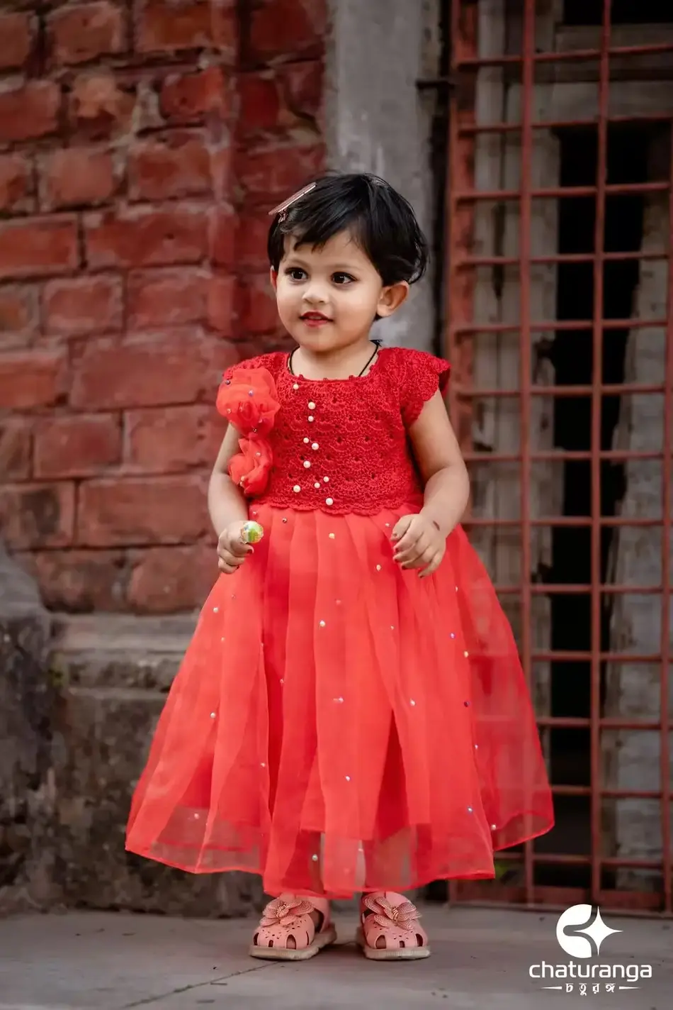 red baby dress